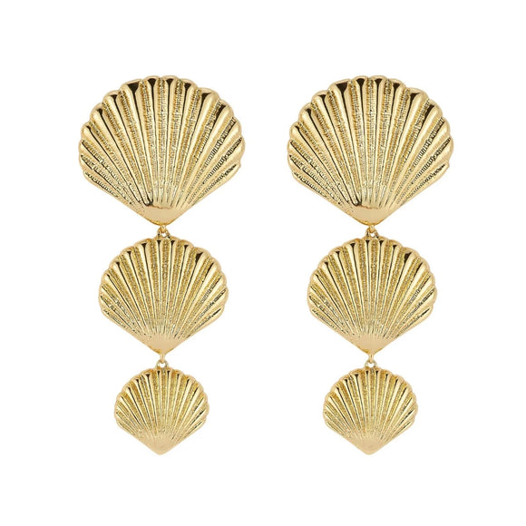 Mignonne Gavigan - Anisah Lux Shell Earrings in Gold