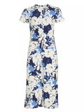 Tanya Taylor - Mac Dress in Azure Blue Shadow Bloom