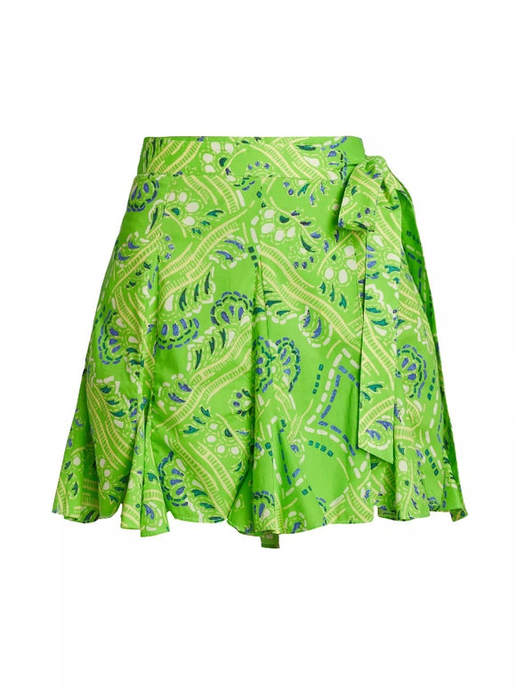 Rhode - Willow Skirt in Lime Diamond Stitch