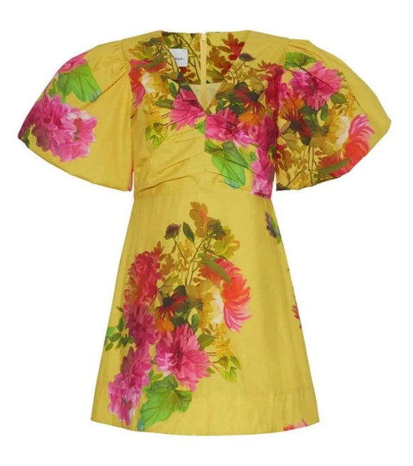 Cara Cara - Aliza Dress in Floral Cream Gold