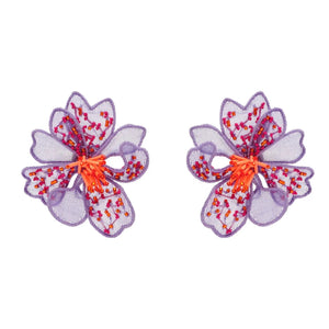 Mignonne Gavigan - Mehak Flower Studs in Purple