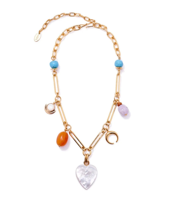 Lizzie Fortunato - Moonlight Charm Necklace in Multi