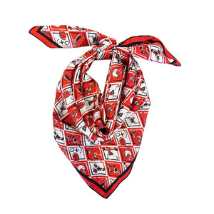 Swells- Red + Black Checker Game Day Scarf