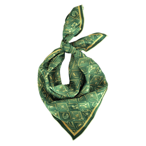 Swells - Green + Gold Checkered Game Day Scarf