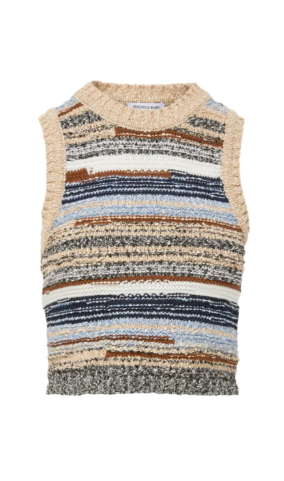 Veronica Beard - Cropped Jerrel Knit Tank in Whisky Multi