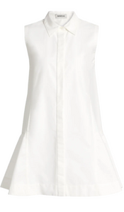SIMKHAI - Maggy Pleated Mini Dress in White