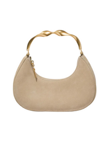 SIMKHAI - Nixi Suede Twist Handle Bag in Desert