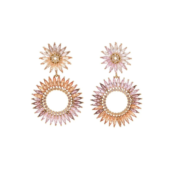 Mignonne Gavigan - Crystal Madeline Earrings in Pink Multi