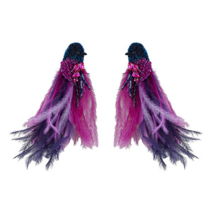 Mignonne Gavigan - Reina Bird Earrings in Purple