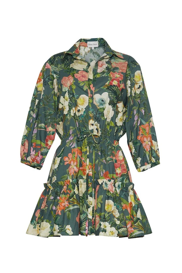 Cara Cara - Robin Dress in Olive Kingston Floral