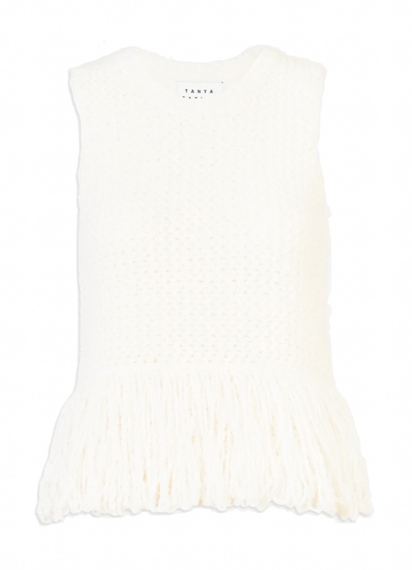 Tanya Taylor - Amance Knit Top in Cream