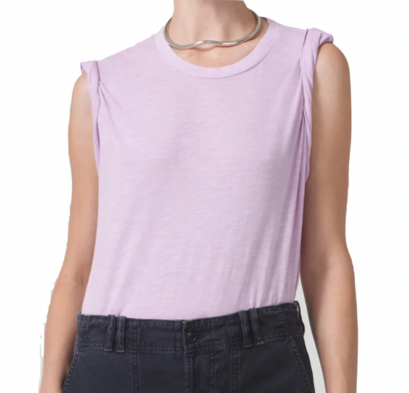 Citizens of Humanity - Kelsey Roll Sleeve Tee in Lavender
