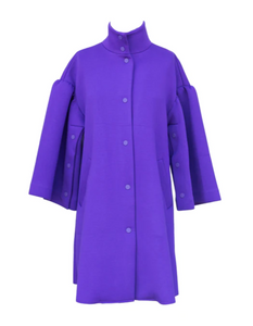 Psophia - Bell Sleeve Coat in Bluebonnet