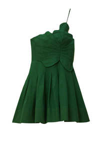 Farm Rio - Green One Shoulder Lea Mini Dress