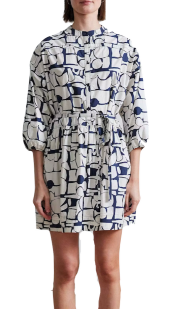 Apiece Apart - Piet Mini Shirt Dress in Klee Cream Circles