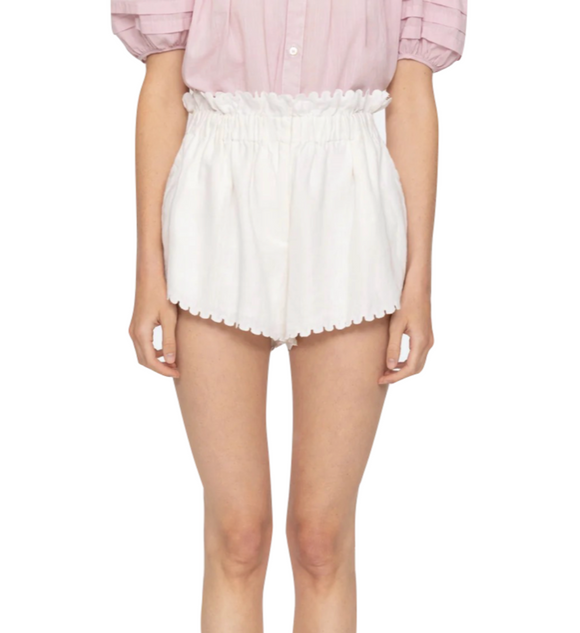 Sea - Liat Embroidery Shorts in White