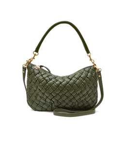 Clare V. - Petit Moyen Messenger in Army Puffy Woven