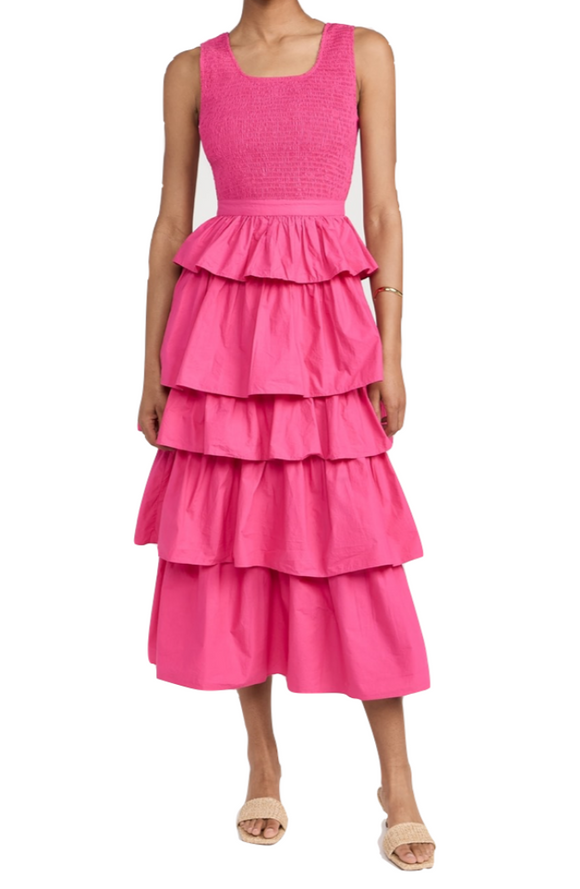 Rhode - Nia Dress in Hot Pink