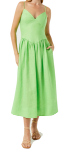 Rhode - Sophie Dress in Green Lemon