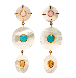 Lizzie Fortunato - Tropic Pearl Earrings in White