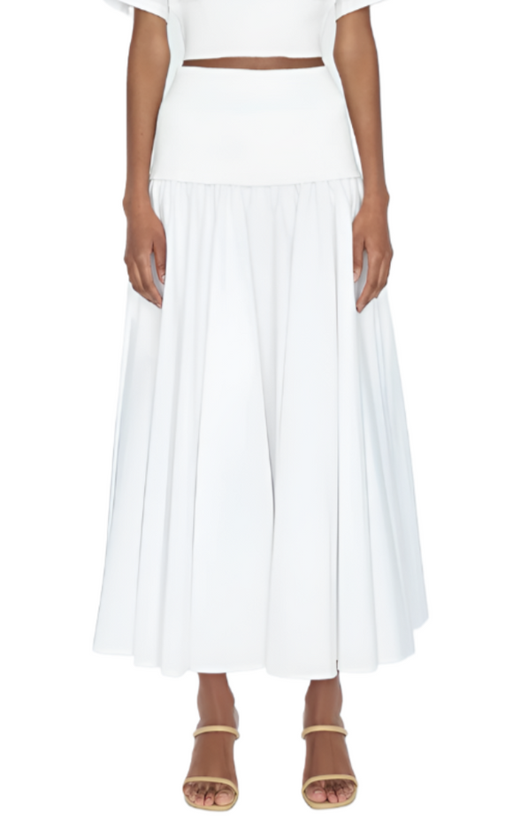 SIMKHAI - Stella Maxi Skirt in White