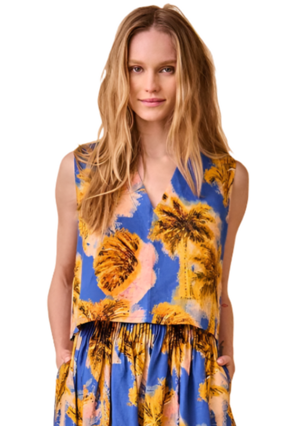Hunter Bell - Elise Top in Tropical Palm