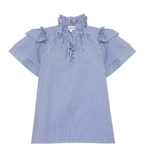 Hunter Bell - Millie Top in Light Blue Stripe