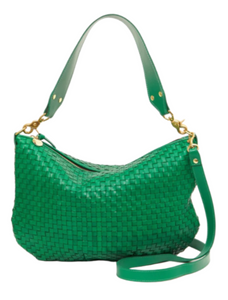 Clare V. - Moyen Messenger in Grass Woven Checker