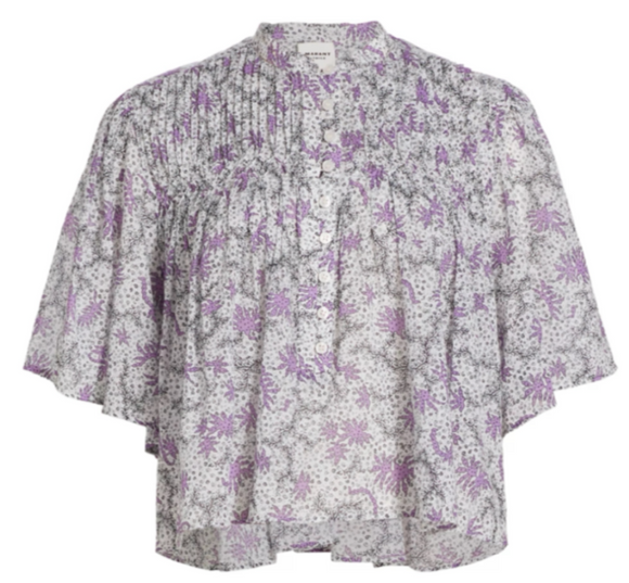 Isabel Marant - Destiny Top in Ecru/Lilac