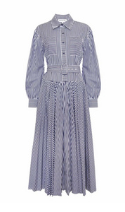 Hunter Bell - Randolph Dress in Navy Stripe