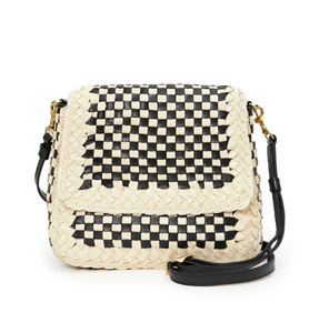 Clare V. - Louis Purse in Black & Cream Checker