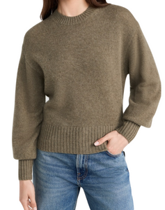 White + Warren - Cashmere Sweater in Loden