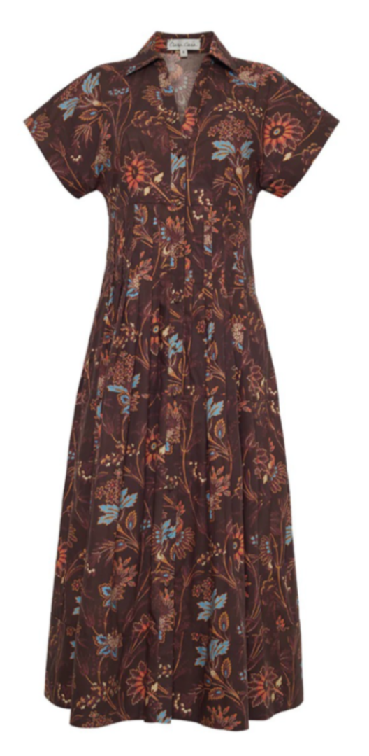 Cara Cara - Nash Midi Dress in Brown Blossom