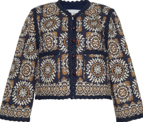 Cara Cara - Marissa Jacket in Blue Med Tile