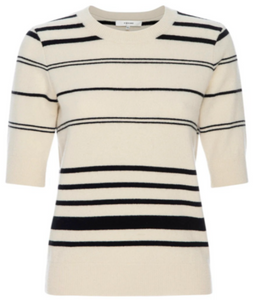 Frame - Striped Sweater in Cream Multi