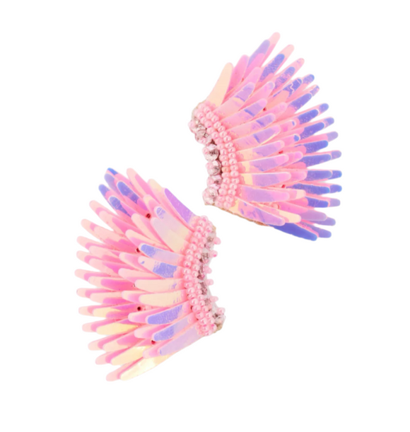 Mignonne Gavigan - Mini Madeline Earrings in Iridescent Light Pink