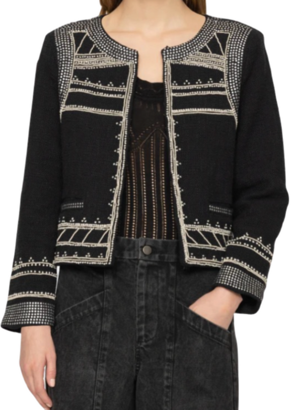 Sea - Mille Embroidery Jacket in Black