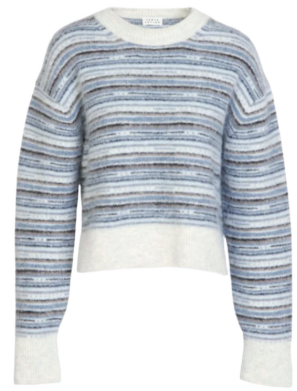 Tanya Taylor - Striped Drew Knit Top in Slate Blue Multi