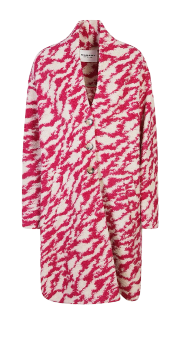 Isabel Marant - Felexia Coat in Raspberry/Beige