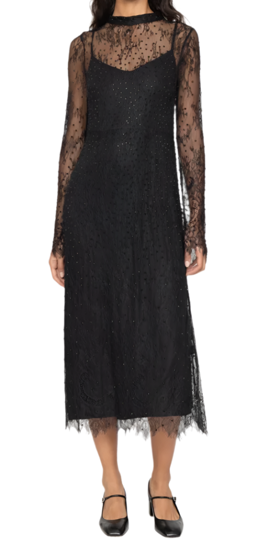 Sea - Seraphina Stone Lace Dress in Black