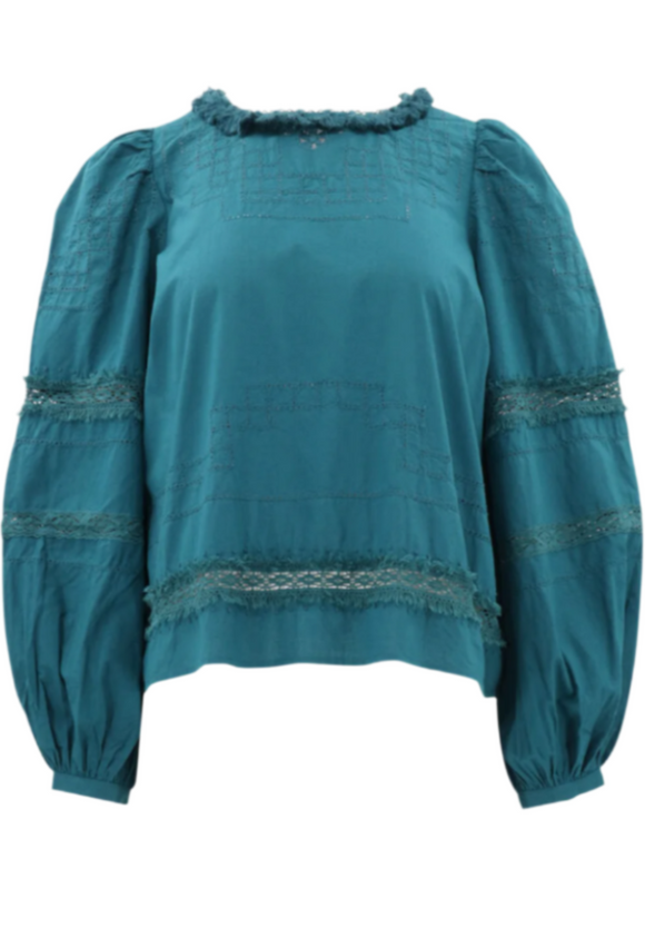 Sea - Lilith Thread Pull Top in Deep Teal