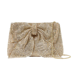 Loeffler Randall - Jolene Bow Clutch in Gold