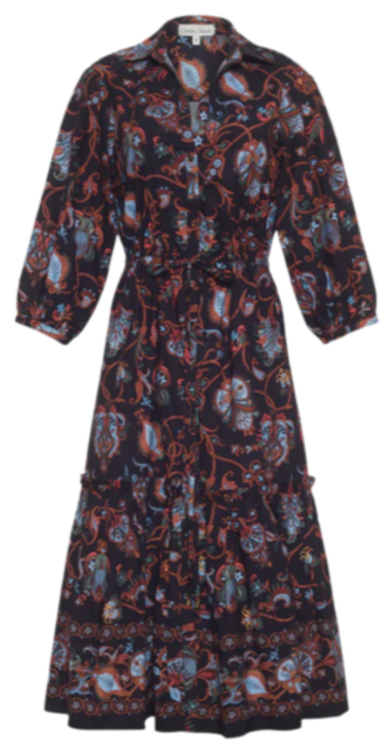 Cara Cara - Hutton Dress in Marcel Black Coral