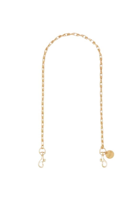 Clare V. - Shoulder Strap in Vintage Gold Horseshoe Chain