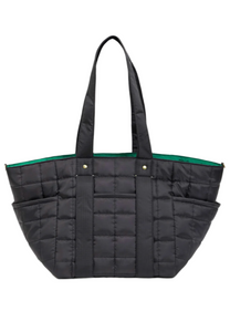 Clare V. - Le Box Tote Sportif in Black Quilted Nylon