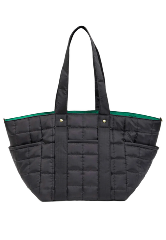 Clare V. - Le Box Tote Sportif in Black Quilted Nylon