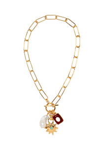 Lizzie Fortunato - Helios Charm Necklace in Gold