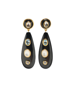 Lizzie Fortunato - Torre Earrings in Midnight Sparkle