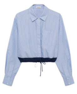 SIMKHAI - Adryck Shirt in Harbor Blue Stripe