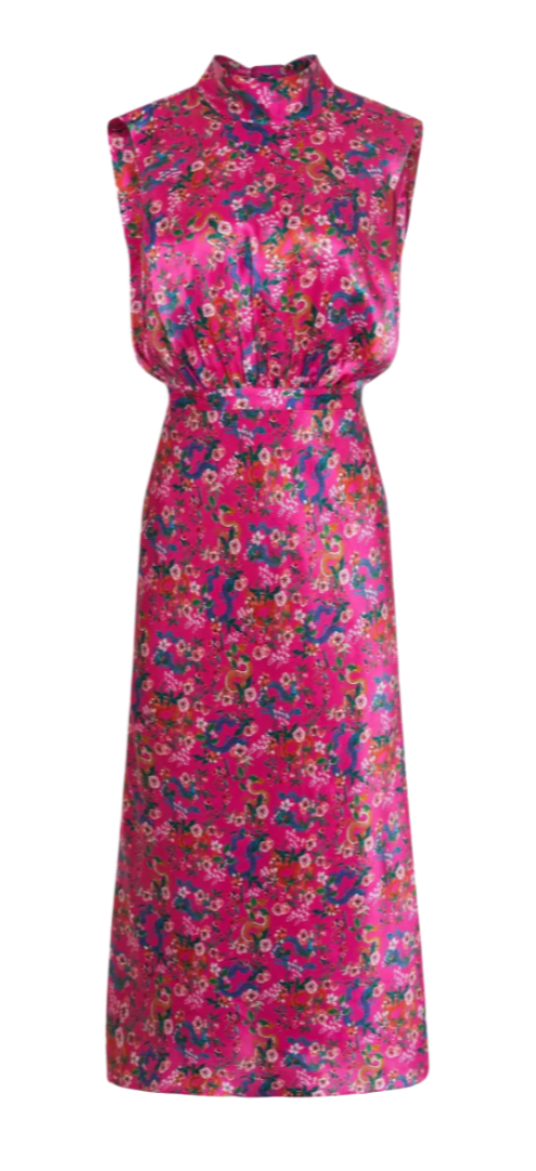 Saloni - Fleur Midi Dress in Rani Hidden Dragon